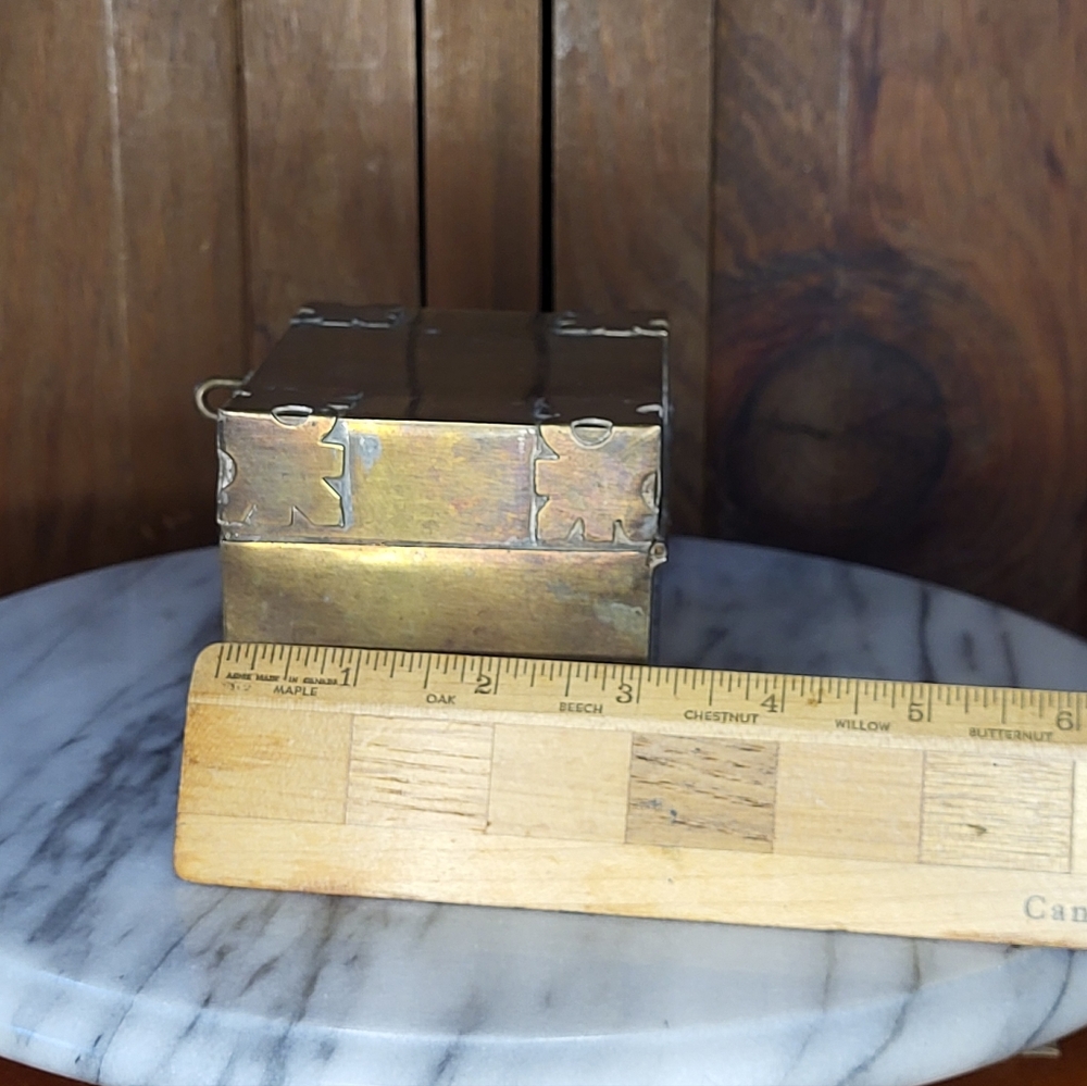 Vintage Brass Trinket Box - Picture 6 of 14